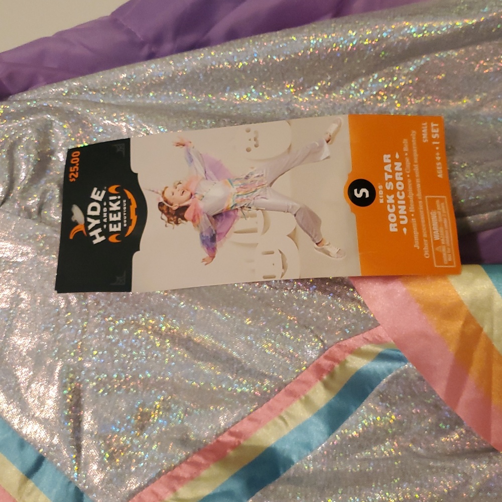 Rock Star Unicorn Costume‎ - Silver and Multicolor - Picture 2 of 9